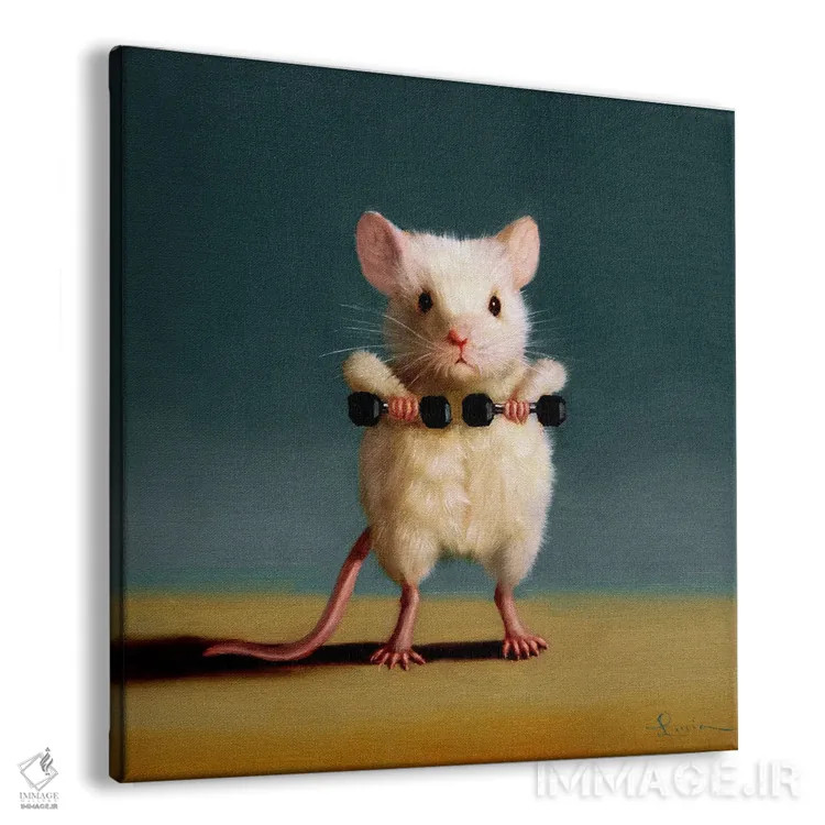 تابلو زیر بغل ایستاده (موش باشگاه) اثر لوسیا هفرنان - نمای پرسپکتیو محصول