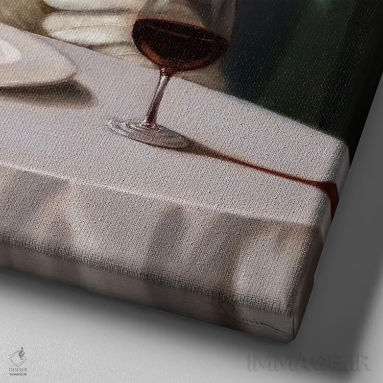 تابلو هنیبال لکتر (کنایه از مرغ) اثر لوسیا هفرنان - نمای نزدیک بافت بوم