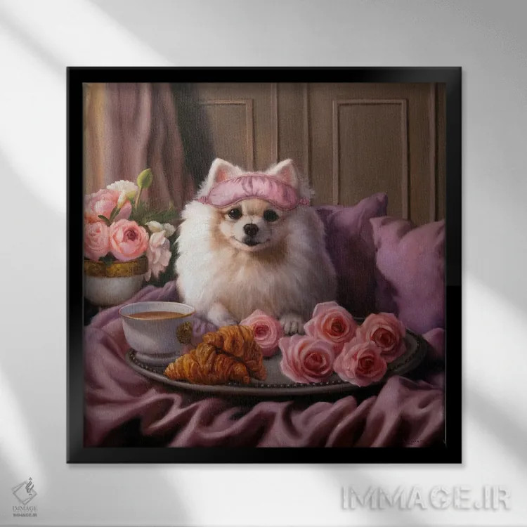 تابلو پرنسس جیجی اثر لوسیا هفرنان - نمای قابدار مشکی