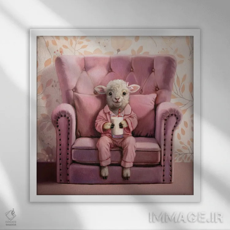 تابلو شب بهخیر اثر لوسیا هفرنان - نمای قابدار سفید