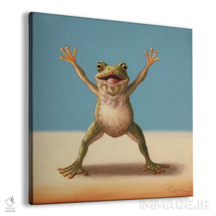 تابلو پرش پروانه (قورباغه باشگاه) اثر لوسیا هفرنان - نمای پرسپکتیو محصول