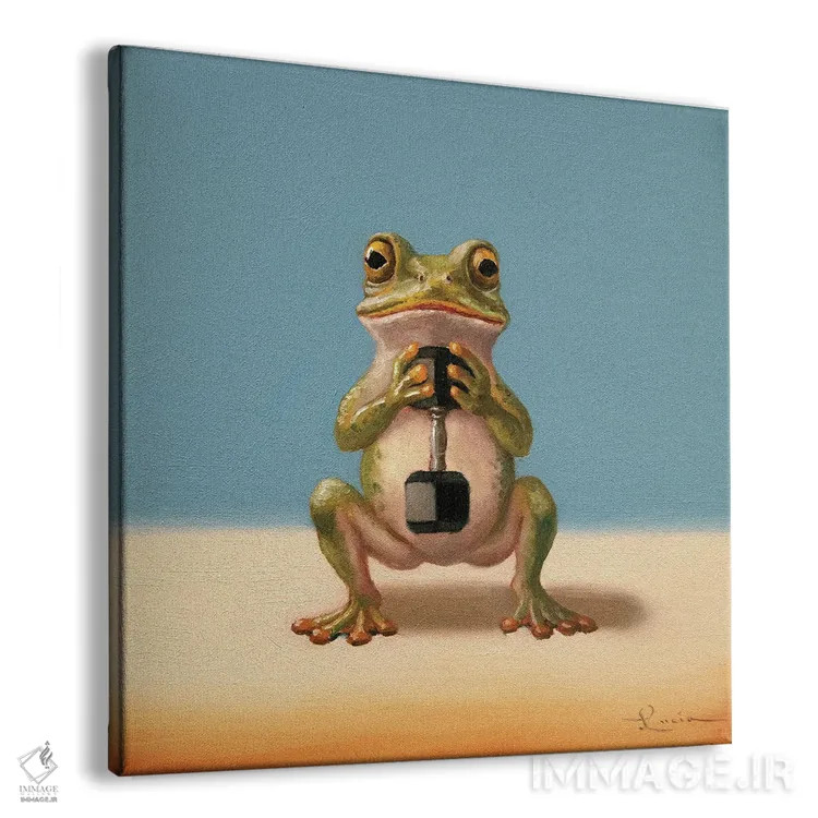 تابلو اسکوات گابلت (قورباغه باشگاه) اثر لوسیا هفرنان - نمای پرسپکتیو محصول