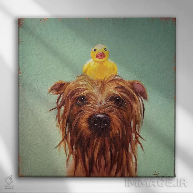 تابلو زمان حمام اثر لوسیا هفرنان - نمای روبهرو روی دیوار