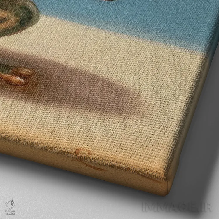 تابلو اسکوات پشت (قورباغه باشگاه) اثر لوسیا هفرنان - نمای نزدیک بافت بوم