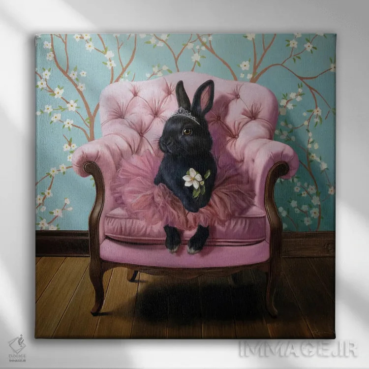 تابلو الهه کوچک اثر لوسیا هفرنان - نمای روبهرو روی دیوار