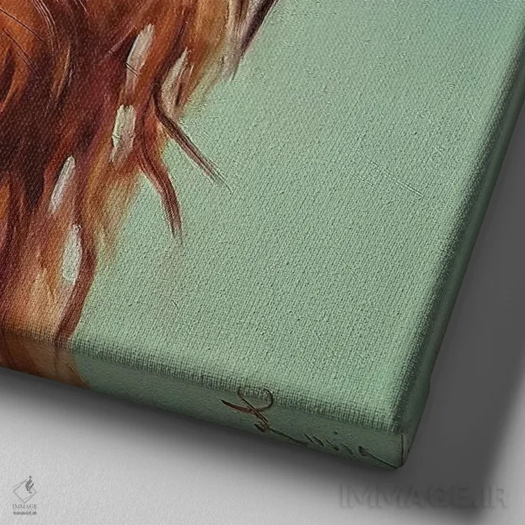 تابلو زمان حمام اثر لوسیا هفرنان - نمای نزدیک بافت بوم