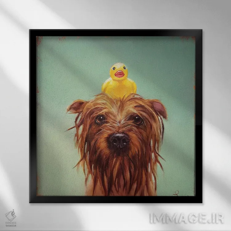 تابلو زمان حمام اثر لوسیا هفرنان - نمای قابدار مشکی