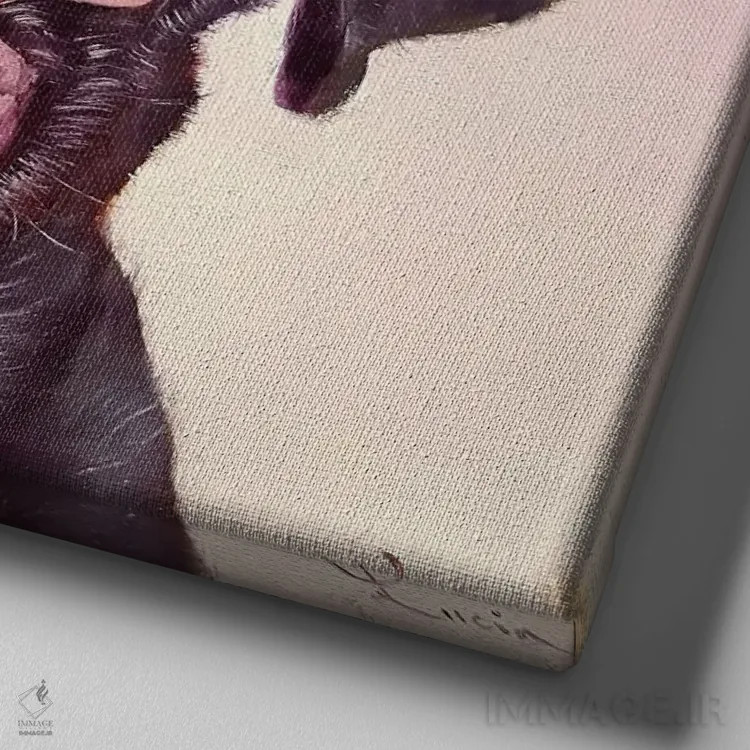 تابلو دماغت را دنبال کن هفت اثر لوسیا هفرنان - نمای نزدیک بافت بوم