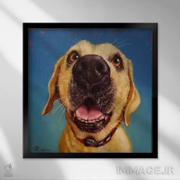 تابلو دماغت را دنبال کن دو اثر لوسیا هفرنان - نمای قابدار مشکی