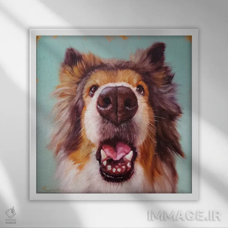 تابلو دماغت را دنبال کن نه اثر لوسیا هفرنان - نمای قابدار سفید