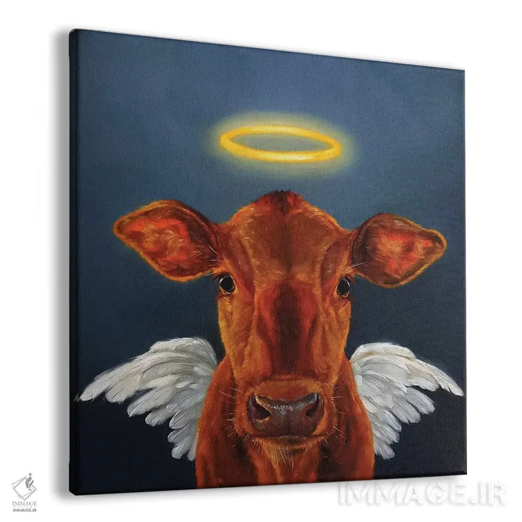 تابلو گاو مقدس (شگفتی) اثر لوسیا هفرنان - نمای پرسپکتیو محصول