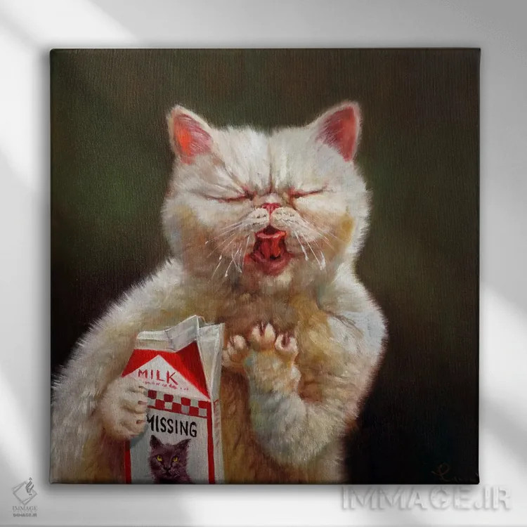 تابلو شیر ترش اثر لوسیا هفرنان - نمای روبهرو روی دیوار