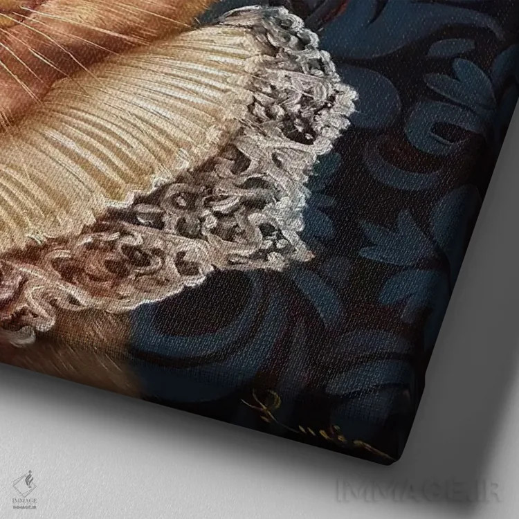 تابلو شاه دلها اثر لوسیا هفرنان - نمای نزدیک بافت بوم