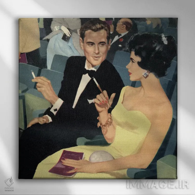 تابلو یک شب خوش بیرون اثر همینگوی دیزاین (استودیو طراحی) - نمای روبهرو روی دیوار