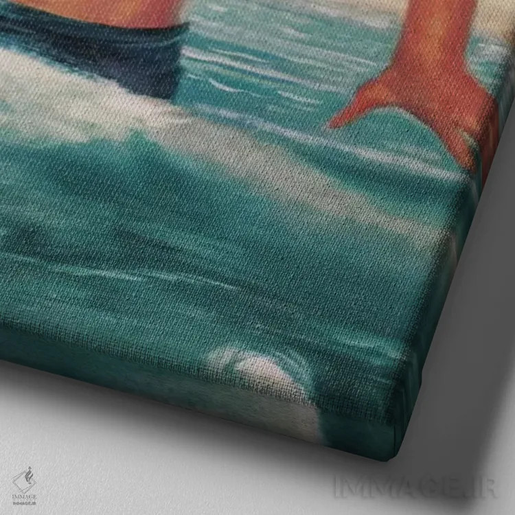 تابلو پسرِ سرد اثر همینگوی دیزاین (استودیو طراحی) - نمای نزدیک بافت بوم