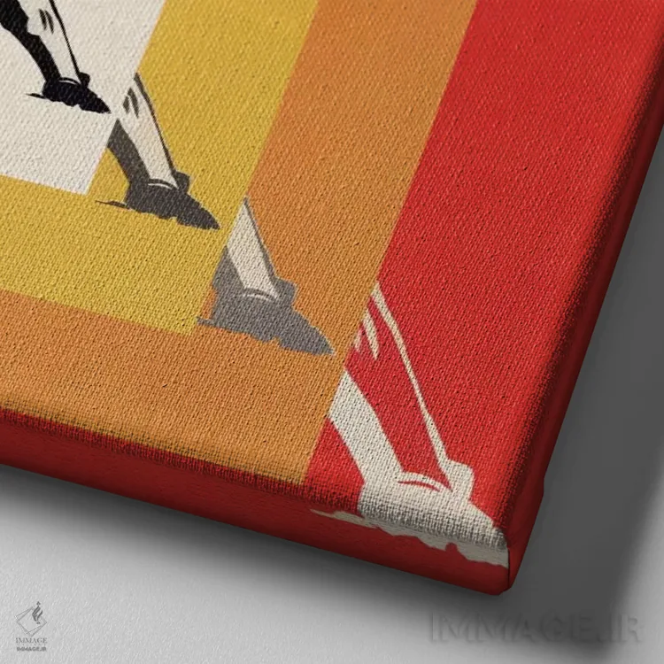 تابلو طرحهای فوتبالی اثر همینگوی دیزاین (استودیو طراحی) - نمای نزدیک بافت بوم