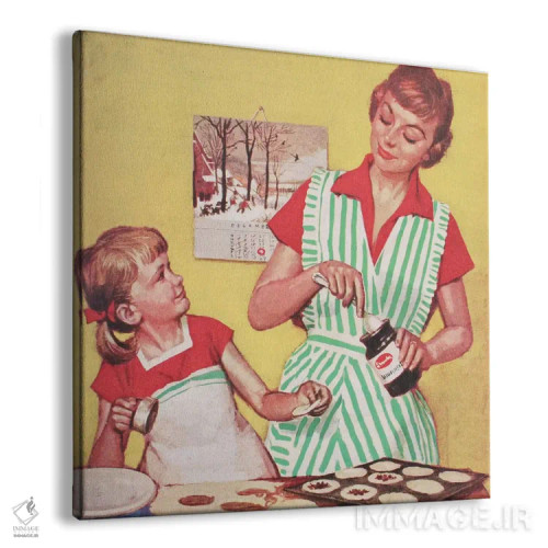 تابلو پختوپز مادر و دختر اثر همینگوی دیزاین (استودیو طراحی) - نمای پرسپکتیو محصول
