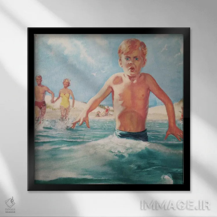 تابلو پسرِ سرد اثر همینگوی دیزاین (استودیو طراحی) - نمای قابدار مشکی