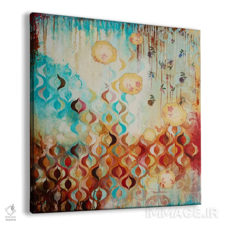 تابلو طرح ریز گلدار (دیتسی) اثر هدر رابینسون - نمای پرسپکتیو محصول