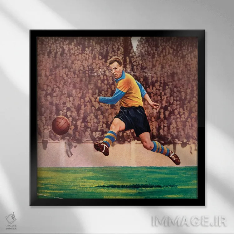 تابلو جان چارلز اثر همینگوی دیزاین (استودیو طراحی) - نمای قابدار مشکی