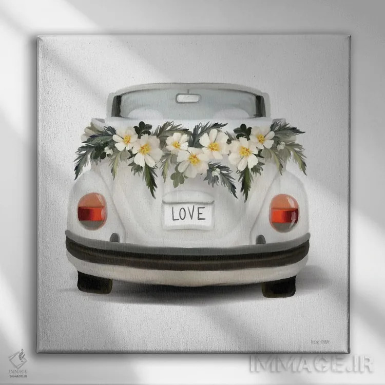 تابلو خودروی کروک باغ گل اثر هاوس فنوی (برند هنری) - نمای روبهرو روی دیوار