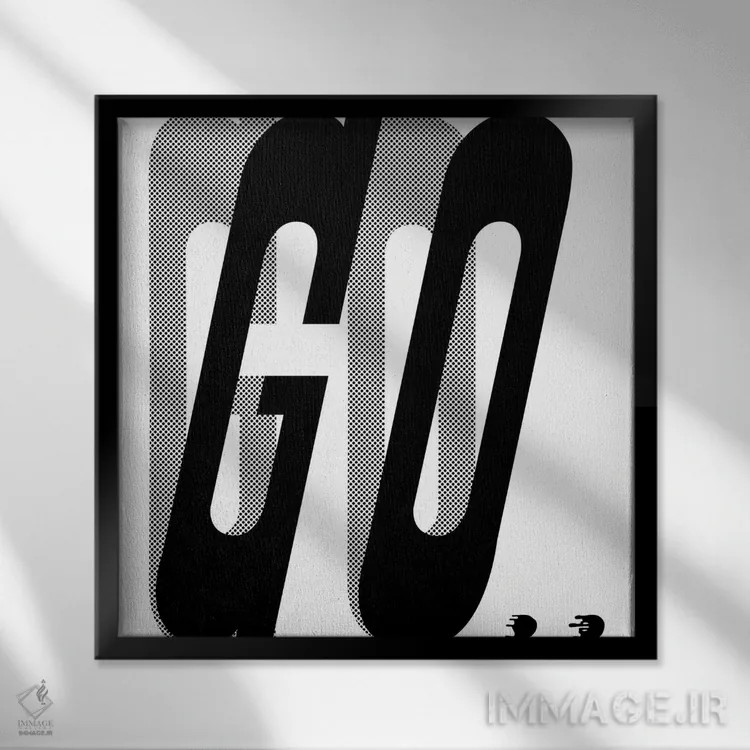 تابلو برو! اثر همینگوی دیزاین (استودیو طراحی) - نمای قابدار مشکی