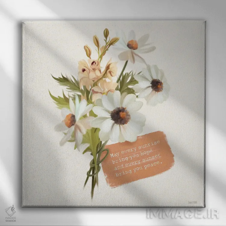 تابلو Sunset Peace,امید طلوع، آرامش غروب اثر هاوس فنوی (برند هنری) - نمای روبهرو روی دیوار