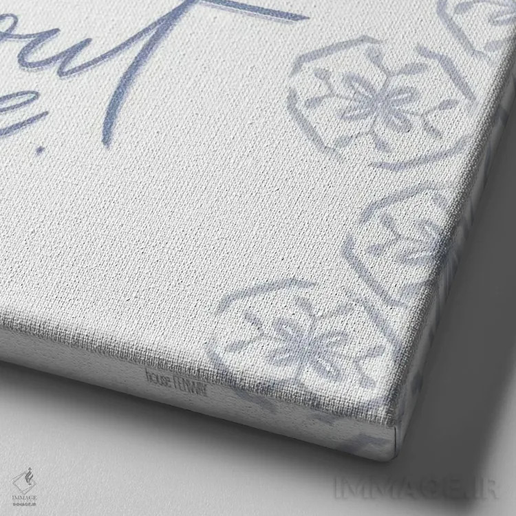 تابلو راز خوب زیستن اثر هاوس فنوی (برند هنری) - نمای نزدیک بافت بوم