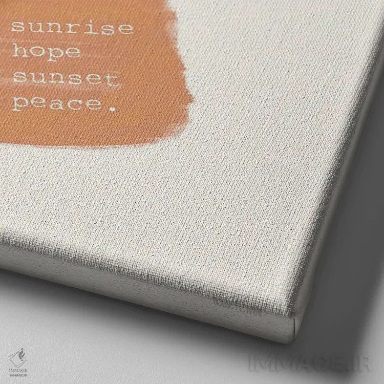 تابلو Sunset Peace,امید طلوع، آرامش غروب اثر هاوس فنوی (برند هنری) - نمای نزدیک بافت بوم