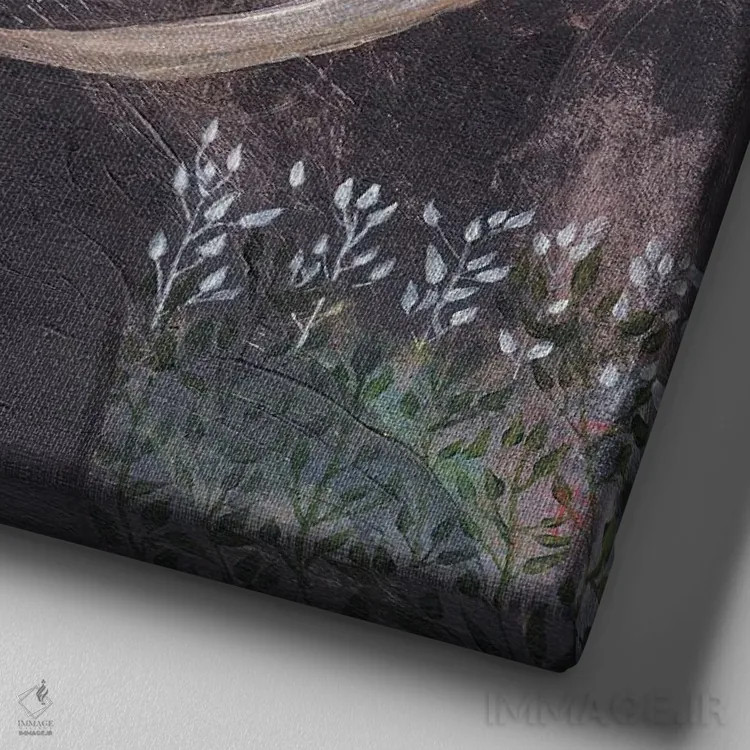 تابلو یک دیدار دیگر با تو اثر هانیه قشقایی - نمای نزدیک بافت بوم