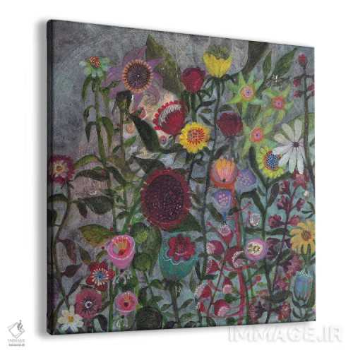 تابلو بهشت گلها اثر هانیه قشقایی - نمای پرسپکتیو محصول