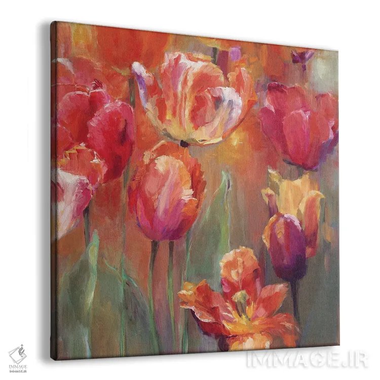 تابلو لالهها در میان سرخ (سمت راست) اثر مریلین هاگمن - نمای پرسپکتیو محصول