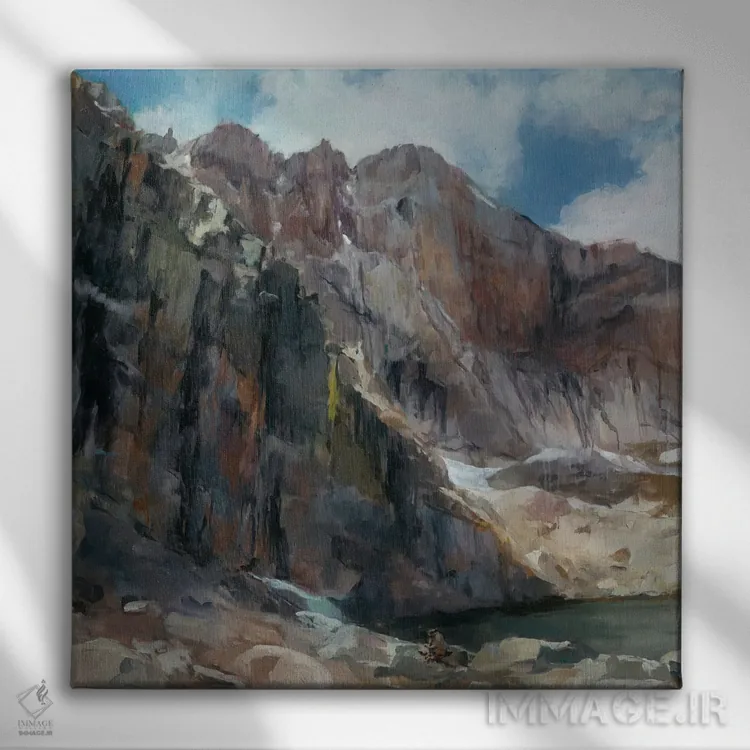 تابلو لانگز پیک (قلهای در کلرادو) اثر مریلین هاگمن - نمای روبهرو روی دیوار