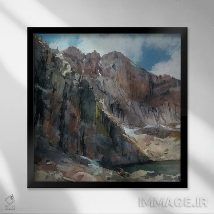 تابلو لانگز پیک (قلهای در کلرادو) اثر مریلین هاگمن - نمای قابدار مشکی