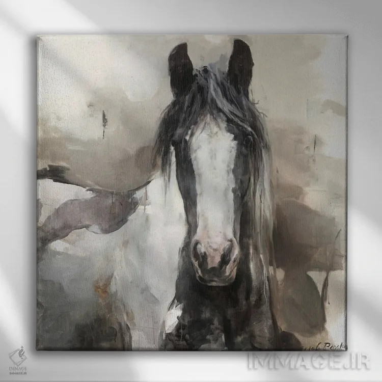 تابلو نقاشی وحشی کوچک ۳ اثر مریلین هاگمن - نمای روبهرو روی دیوار