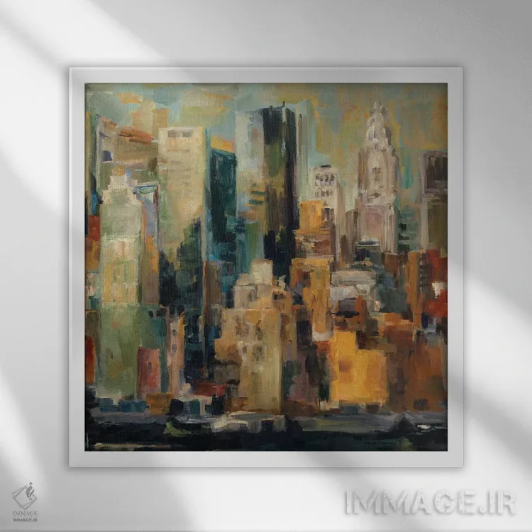 تابلو New York,نیویورک، نیویورک اثر مریلین هاگمن - نمای قابدار سفید