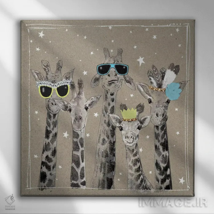 تابلو باغ وحش Fancy Pants ۳ اثر هموند گاور - نمای روبهرو روی دیوار