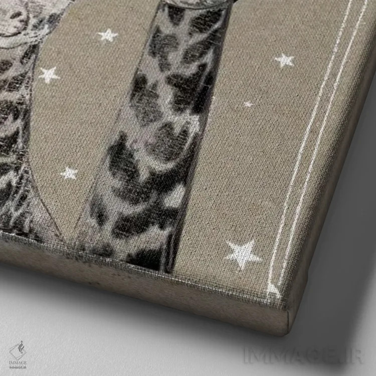 تابلو باغ وحش Fancy Pants ۳ اثر هموند گاور - نمای نزدیک بافت بوم