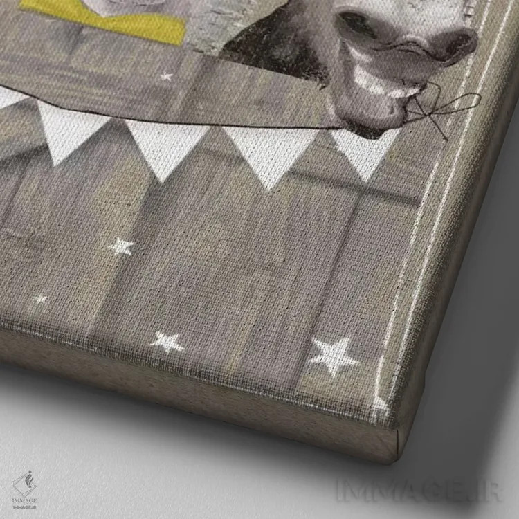 تابلو مزرعه Fancy Pants ۶ اثر هموند گاور - نمای نزدیک بافت بوم