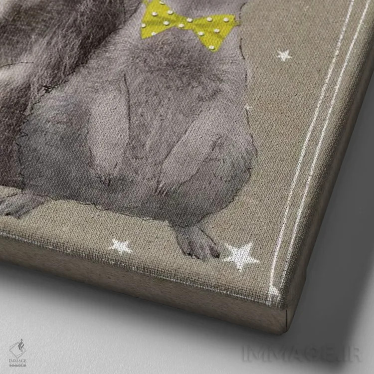 تابلو باغ وحش Fancy Pants ۱ اثر هموند گاور - نمای نزدیک بافت بوم