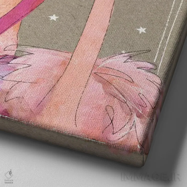 تابلو پرنده Fancy Pants ۴ اثر هموند گاور - نمای نزدیک بافت بوم