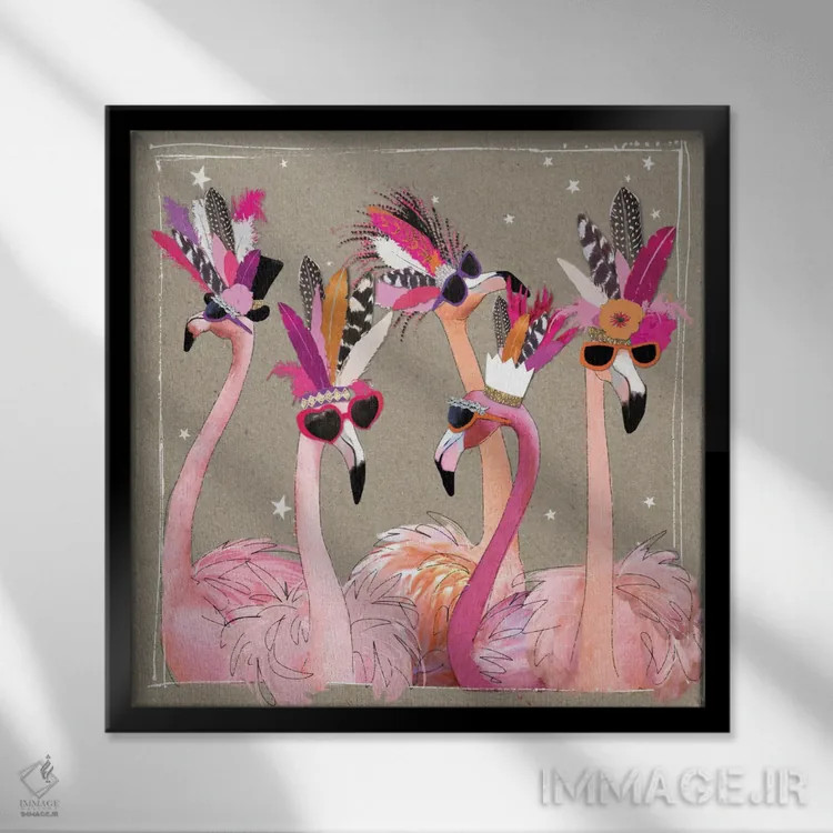 تابلو پرنده Fancy Pants ۴ اثر هموند گاور - نمای قابدار مشکی