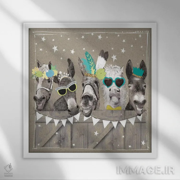 تابلو مزرعه Fancy Pants ۶ اثر هموند گاور - نمای قابدار سفید