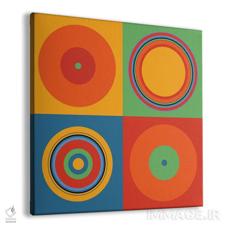 تابلو ماندالاهای پویایی همیشگی اثر هیوگو والنتاین - نمای پرسپکتیو محصول