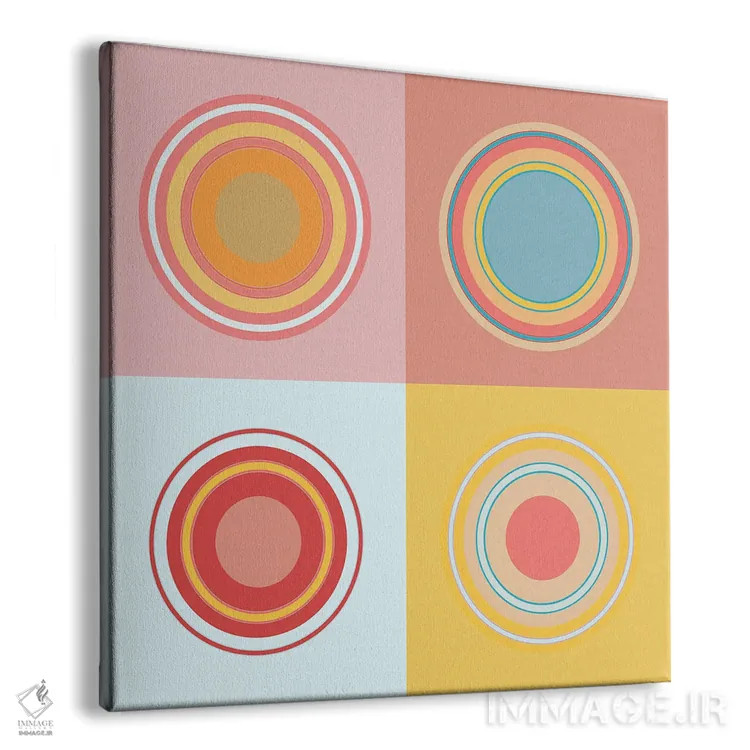 تابلو ماندالاهای ثروت اثر هیوگو والنتاین - نمای پرسپکتیو محصول