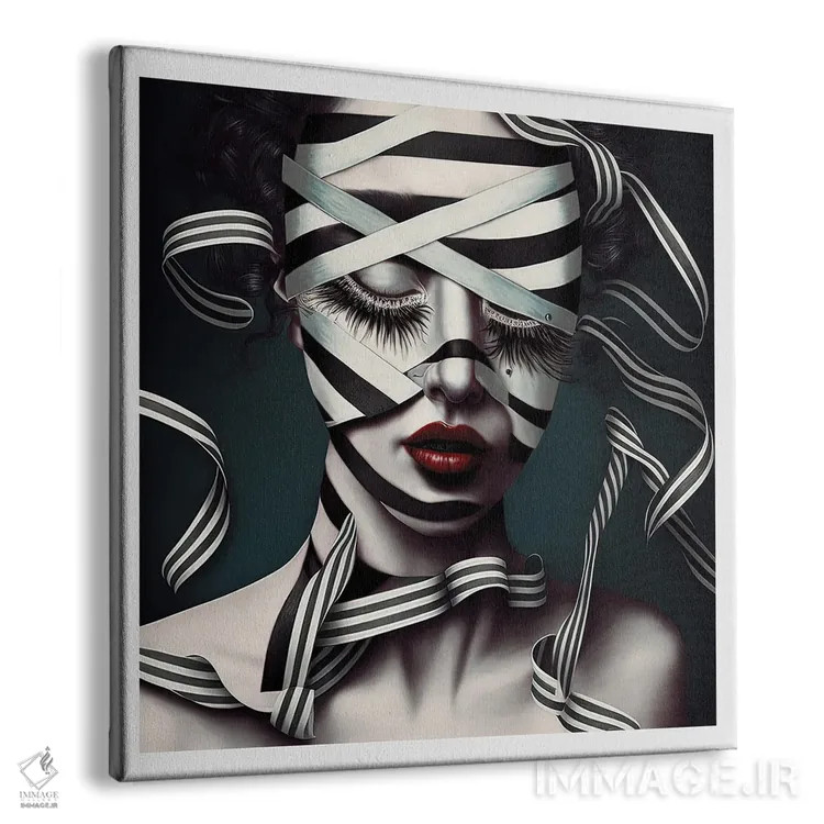 تابلو قفس روبانی ۴ اثر هیوگو والنتاین - نمای پرسپکتیو محصول