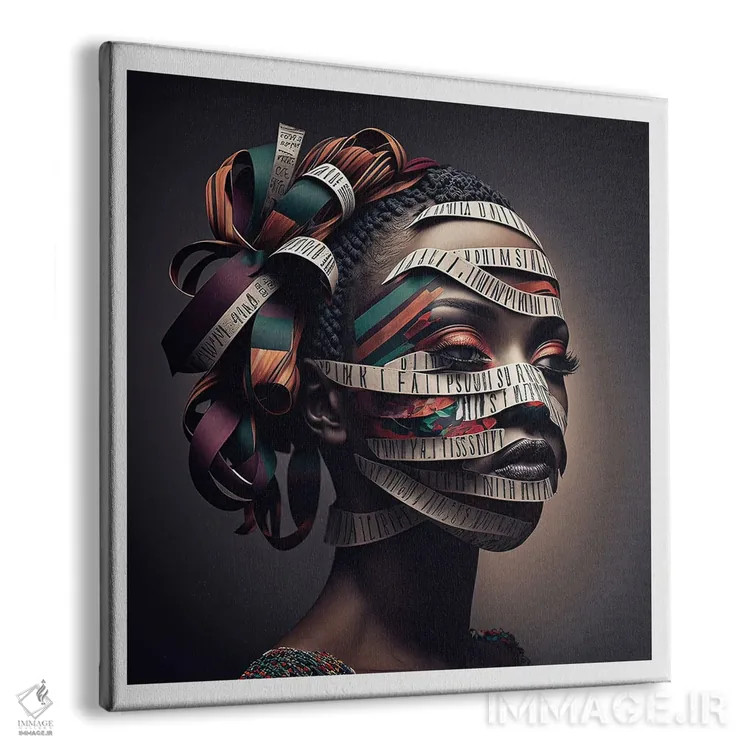 تابلو قفس روبانی ۱۵ اثر هیوگو والنتاین - نمای پرسپکتیو محصول