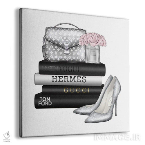 تابلو کتابهای نقرهای اثر هدر گری - نمای پرسپکتیو محصول