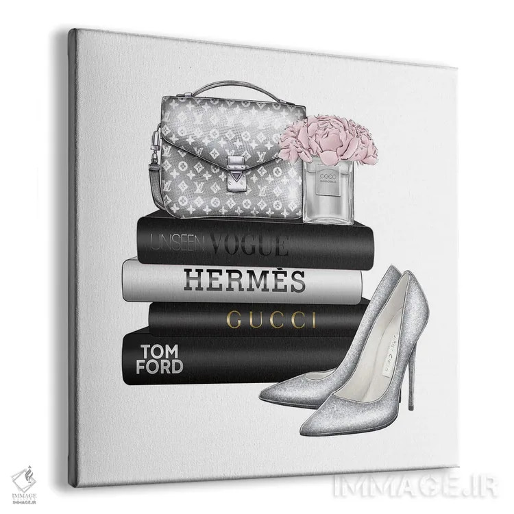 تابلو کتابهای نقرهای اثر هدر گری - نمای پرسپکتیو محصول