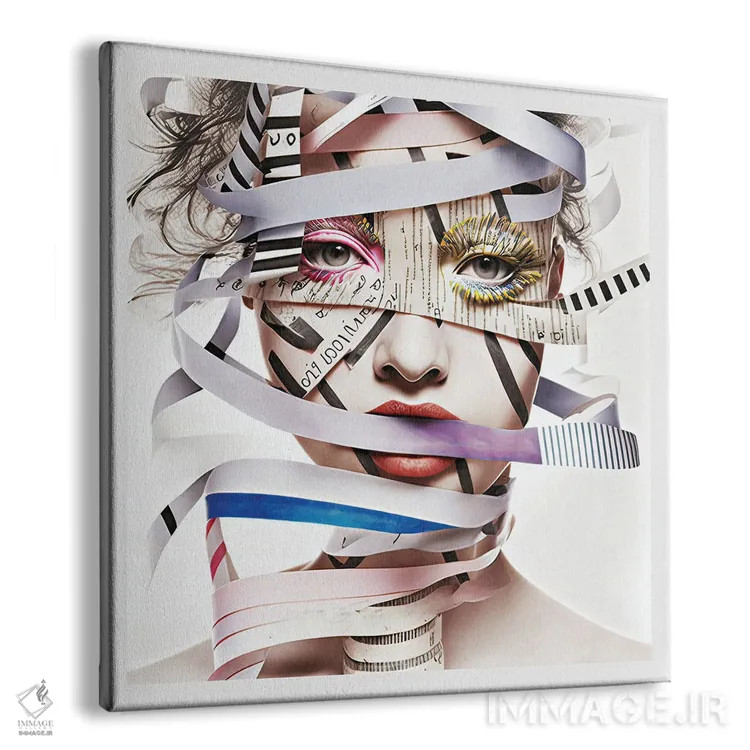 تابلو قفس روبانی ۱۲ اثر هیوگو والنتاین - نمای پرسپکتیو محصول